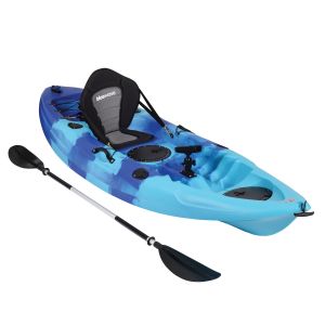Crest Dark / Light Blue Sit On Top Fishing Kayak Package - PREORDER