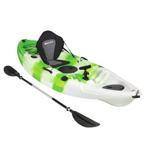 Crest Green & White Sit On Top Fishing Kayak Package